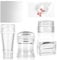JIYIN 4 PCS Nail Stamper, French Nail Art Stamper Set Clear Silicone Stamping Jelly with 4 Scrapers Transparent Round Rectangular Double Head Stamping for DIY Nails Art Manicure