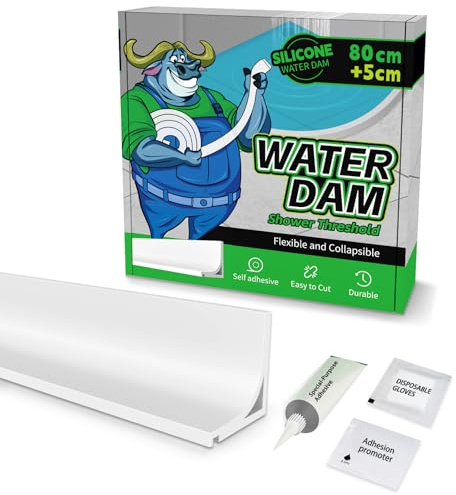 ALITAIYI Schwallschutzleiste Dusche Selbstklebend,Wasserstopper Dusche Schwallschutz，Schwallschutzleiste Silikon FüR Dusche,schwallschutz dusche für Toilette Bad Duschabtrennung