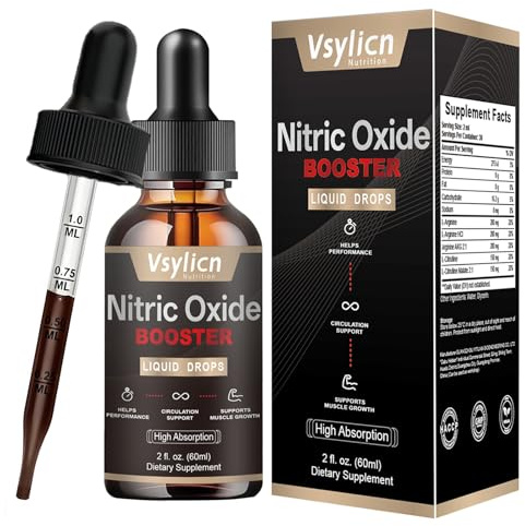 Nitric Oxide Booster Supplement, Nitric Oxide Supplement for Men & Women - High Strength with L-Arginine & L-Citrulline - Nitric Oxide Capsules Substitute for Circulation, Endurance & Recovery - 60ml