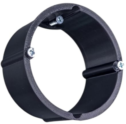 10 Stk. Ø60mm x 33mm Putzausgleichsringe für Gerätedosen, Schwarz, z.B für Innendämmung