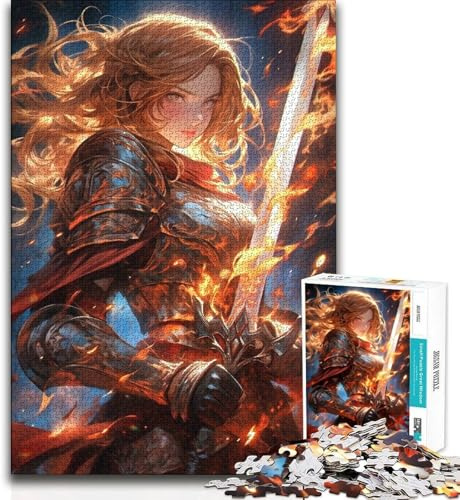 Puzzles for Teenagers 1000 Piece Maiden Warrior Toys Educational Games Perfect Decoration Anti-Stress Toys 38x52cm(1000pcs)
