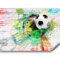 murando - Papier peint panoramique inspirant 400x280 cm - Revêtement mural décoration salon - Design moderne - Jaune vert rouge - Coloré brique football sport texture fond adolescent i-B-0044-a-a