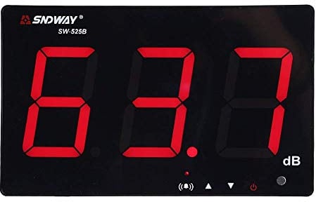 Sound Level Meter, 30~130db 9.6 LCD Display Wall Hanging Decibel Noise Measuring Tester with Data Logger & Alarm (SW-525B)