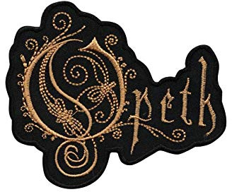 SigitasTrading Opeth Metal Band Gold_1 Aufnäher Besticktes Patch zum Aufbügeln Applique