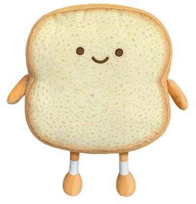 VHYHCY Toast Bread Pillow Funny Food Plush Toy Pillows Small Cute Stuffed Plush Sofa Pillow (Toast Bread,Golden)