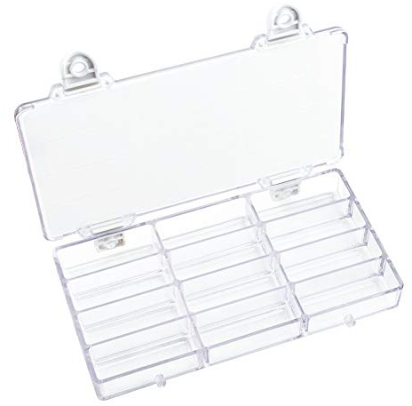 WANDIC Palette Box, 1 Pc 12-Well Empty Watercolour Box Airtight Paint Palette Container For Watercolor, Gouache, Acrylic And Oil Paint