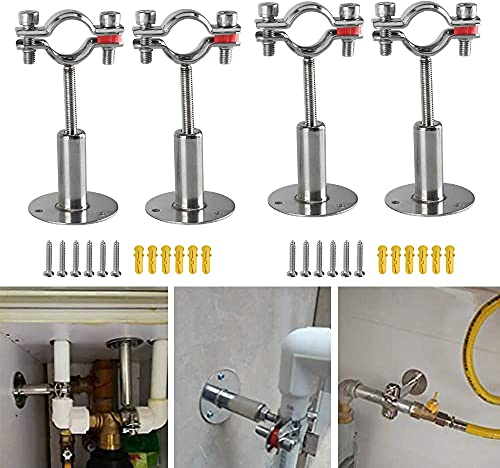4Pcs Regolabile Tubo Staffa Morsetti Di Tubo, Montaggio A Parete Soffitto Supporto Montaggio Su Tubo, Forte E Stabile Per Diametro 19-22 MM, Ideale Per Il Fissaggio Di Tubi, Tubi O Aste Ecc.