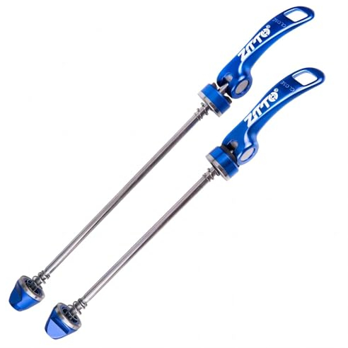 Mimoke Schnellspanner, Fahrrad Schnellspanner Vorderrad und Hinterradnabe Aluminium Legierung für Rennrad und Mountainbike MTB (Blau)