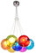 Pendelleuchte esstisch Pendellampe Höhenverstellbar Kronleuchter Hängeleuchte aus Glas in Farbe Modern Hängelampe Glas Globo Lampenschirm Design Anhänger Lüster für Wohnzimmer Schlafzimmer Decke Lampe