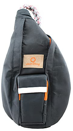 ubun2bag sling bag Rucksack für Damen und Herren Anti Theft RFID Schutz für Krypto Wallet - Wasserfest - Crossbody Sling Shoulder Bag Daypack (Karbonschwarz)