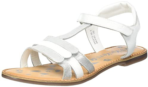 KICKERS Femme DIAMANTO Sandale, Blanc Argent, 35 EU