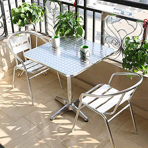 XUANYU Gartentisch Rund Ø 60 cm Klapptisch aus Aluminium Kleiner Esstisch Höhenverstellbar 70-110 cm
