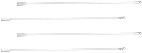 BESPORTBLE 4 Stück Verschluss-drehstange Durchsichtiger Jalousieöffner Aus Kunststoff Blinder Zauberstab Fensterläden Vertikale Jalousiestabstange Plastik Büro Mit Haken Weiß Klebriger Haken