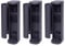 Novatool 3x Steckdosenturm 2-fach außen Anthrazit rund mit Blende IP44 Steckdose Aussen Gartensteckdose Outdoor Steckdosesäule Garten Steckdosenturm
