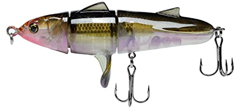 FainFun Schwimmender Rotierender Köder, Whopper Plopper mit Schwenkbarem Flosse, Popper Wobbler Kunstköder Lebensechte, Traktor Harter Köder, Oberflächenköder Propeller für Süßwasser Salzwasser, Grau