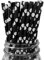 LUMOUS ROLA Paper Straws, Drinking Straws Assorted Bio Degradable Drinking Paper Straws Wedding Party, Party Straws, Restaurant, Juice Drinking Straws (25X Black wih White Dots)