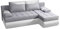 BROMARKT Ecksofa KASTELL L-Form Schlafsofa Wohnlandschaft Links/Rechts Couch, Bettkasten,Schlaffunktion,viele Farbvarianten (Rechts, Rino 80 + Madryt Pik 920 – Hellgrau, h80 x t141 x b200 cm)