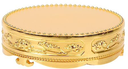 Warmhm Incense Burner Base Holder Tray Creative Censer Adornment for Home Decor Round Shape Solid Copper Material for Incense Sticks Desktop