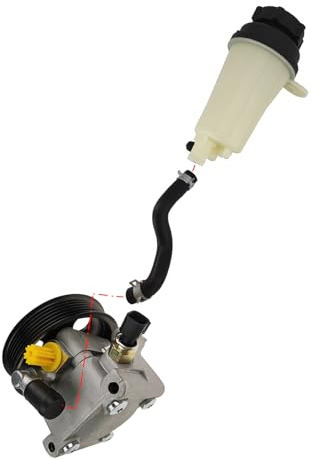 temproad Servolenkungspumpe mit Hydraulikschlauch mit Ölausdehnungsbehälter, kompatibel mit Ford Focus MK2 C-Max 1.4 1.6
