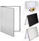 Licht Reflektor 3 in1 Fotografie Reflector Cardboard A4 Diffusor Fotografie Faltreflektor für Stillleben Schmuck Food Produktfotografie Foto 29 * 21cm (Silber/Weiß/Schwarz)