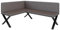 FURNISTAR Eckbank Akiko Metal X - Eckbankgruppe für Ihrem Esszimmer, Küche modern, Sitzecke, Essecke. Perfekt für Küche, Büro und Rezeption. Solide und Starke Verarbeitung. (128x168-Links-Soft30)