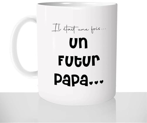 Mug Futur Papa - Tasse Cadeau Personnalisée - Idée Cadeau Annonce de Grossesse - Fête des Pères - Enceinte bébé
