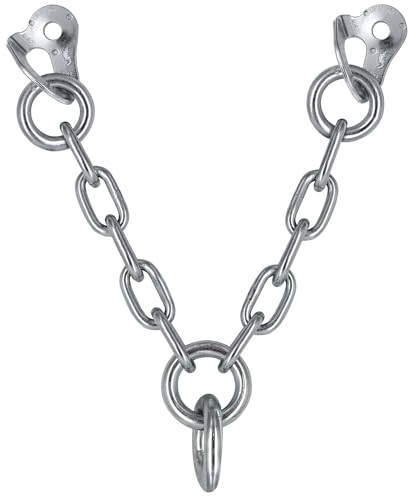 FIXE - Reunión Tipo V para Escalada Deportiva Interior con Anilla y Cadena de Acero Cincado ECOTRI M12, 2 Plaquetas para Tornillos M12, Soldadura TIG y Resistencia 25 kN