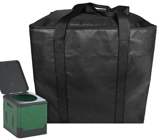 Portable Camping Toilet Storage Bag, Large Capacity Oxford Cloth Toilet Carry Bag For Porta Potti, Washable Toilet Protector Universal For Camping Caravan Motorhome RV Travel