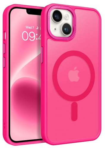GaoBao für iPhone 14 Hülle, Handyhülle iPhone 14 [Kompatibel mit MagSafe] Durchscheinende Matte Magnetische Stoßfeste Anti-Fingerabdruck Schutzhülle Handyhülle für 6.1 Case, Rose Rot