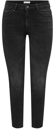 JdY Damen Jdyfina Mw Skinny Ankle JNS Blk DNM Noos, Black Denim, XL / 32L EU