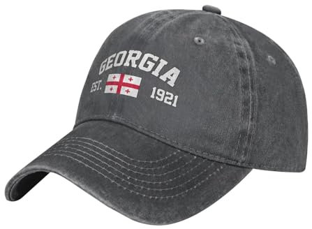 Schirmmütze Basecap Georgien Flagge Sommer Kappe Retro Basecap Sonnenschutz Baseball Mütze Für Reisen, Teenager, Golf