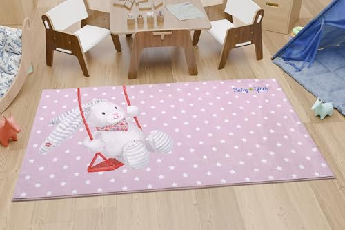 Baby Glück Kinderteppich 80x150cm und 100x160cm, Farbe:blau, Größe:080x150cm