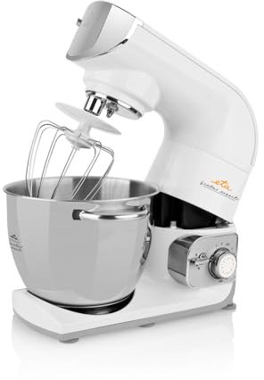 ETA Gratus Expert Küchenmaschine I multifunktional I 5.5 l Edelstahl Schüssel I 1200 Watt I planetarisches Rührsystem I tufenlose GeschwindigkeitseinstellungI Zubehör Paket inkl. Fleischwolf