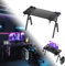 ACXIN 120 x 60cm Gaming Tisch Gamer Schreibtisch A-förmiger Computertisch mit RGB LED-Licht, Kohlefaseroberfläche Ergonomischer Eckschreibtisch mit Getränkehalter und Kopfhörerhaken