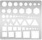 UNICRAFTALE Metallschablone Dreieck Metallvorlage Quadratische Stanzschablonen Kreis Zeichenvorlage Edelstahl Tagebuchschablone Gemischte Geometrische DIY Papierkarte Für Selbstgemachtes Scrapbooking