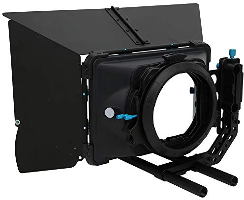 Kamera Follow Focus Sonnenschutz, Professionelle Wegschwenkbare Matte-Box, Fotografie-Matte-Box mit Faltbarer Vorderer Schaukel und Verstellbarer Seitlicher Schaukel