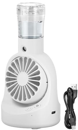 Ventilador de mano para exteriores con USB, suministros de refrigeración personales para sala de estar, coche, viajes, picnic, camping, mini ventilador con humidificador de nebulización