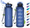 KollyKolla Water Bottle 1.5 L, Sports Water Bottle with Straw, Motivational Water Bottle with Time Marking, Leak-Proof, Water Bottle for Camping, Cycling, Bike, Outdoor, Adults