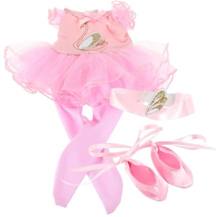 KONTONTY Ballett-Outfit Für Puppen 14 Puppen-Tanzrock Mit Tutu Schuhen Und Stirnband Puppenkleidung Und Accessoires