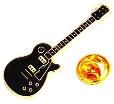E-Gitarre Pin Anstecker in Schwarz - Metall 4,5cm