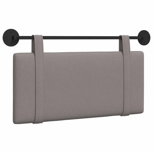 vidaXL Hängendes Kopfteil Taupe Stoff, Stylische Schlafzimmer-Deko, modernes Wandkopfteil, luxuriöser Stoffakzent, gemütliche Schlaf-Oase