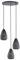 Trio Leuchten Pendelleuchte Onyx 301300342, Metall, anthrazit / innen goldfarbig, Kabel gewebeummantelt schwarz