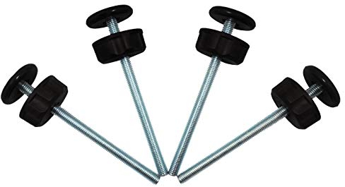 Baby Gate Guru Extralange Spindelstangen Druck Mounted Tore Ersatz Set - 4 Satz Spindelschraube Schrauben für Baby und Haustier-Sicherheits-Tore (M8 (8 mm), Schwarz)
