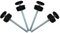 Baby Gate Guru Extralange Spindelstangen Druck Mounted Tore Ersatz Set - 4 Satz Spindelschraube Schrauben für Baby und Haustier-Sicherheits-Tore (M8 (8 mm), Schwarz)