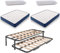 HOGAR24 ES Cama Nido Metálica Reforzada + 2 Colchones Viscoelasticos Viscorelax + 2 Almohadas De Fibra Resinada, 90x190 cm