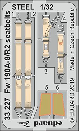 Eduard 1/32 Focke-Wulf Fw-190A-8/R2 Seatbelts STEEL Zoom Set # 33227