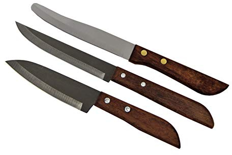 yoaxia ® Messerset - [ 3 Messer - y792, y501, y503 ] Messer mit Holzgriff | Thailand Messerset