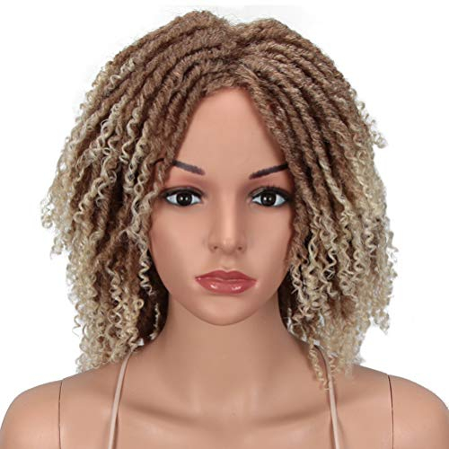 Style Icon Afro Perücke Braids Perücken Dreadlocks Perücke Kunsthaar Twist Wig 17cm Lange Haar Keine Lace Front Damen Perücke Synthetische Faser (T27/613)