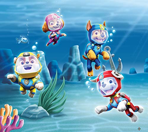 AG Design Paw Patrol zur Rettung, Vorhänge für Kinderzimmer, 2 Teile, Mehrfarbig, 180 x 160 cm