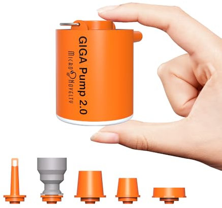 GIGA PUMP Electric Portable Air Pump, Ultra-Light 2.8oz Rechargeable Mini Air Pump for Camping Gear, Sleeping Pad, Inflatables, Air Mattress, Pool Toys – Mini Inflator/Deflator